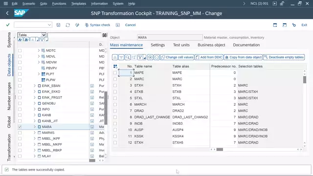 Delivery | MM | 03 Implementation - Copying Objects / Regrouping Tables