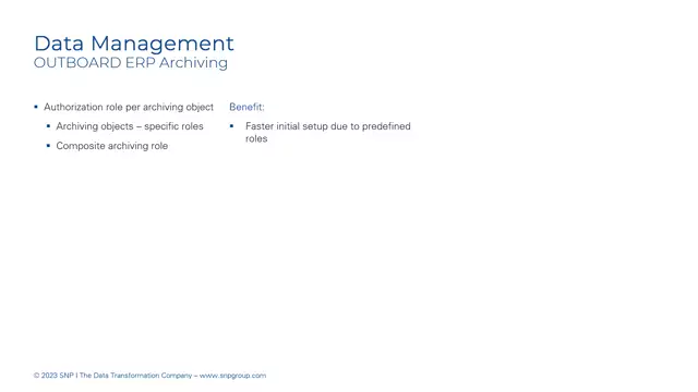 Outboard ERP Archiving | Authorization Roles per Archiving Object