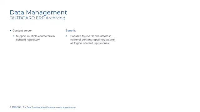 Outboard ERP Archiving | Content Server – Using Multiple Characters