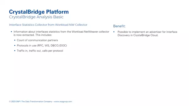 CrystalBridge Analysis Basic | Interfaces Statistics Collector from the Workload NW Collector