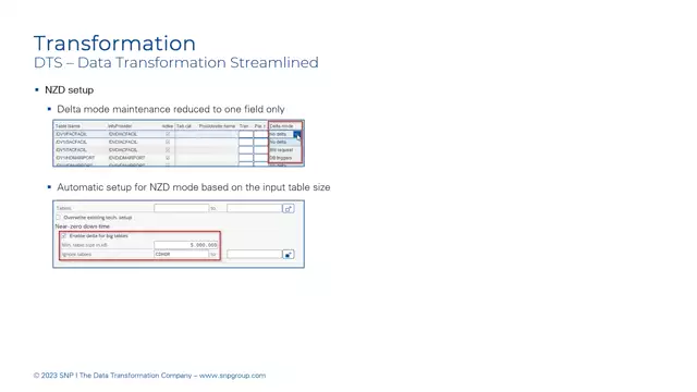 Data Transformation Streamlined | NZD Setup