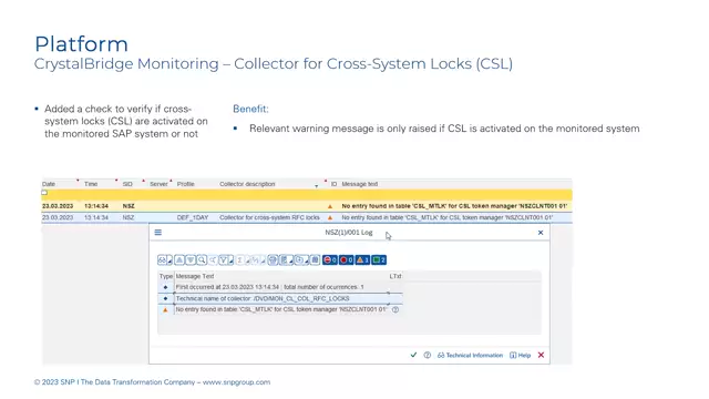 CrystalBridge Monitoring | Collector for Cross-System Locks – New Function to Check ifCross-System Locks are Activated on the Monitored SAP System
