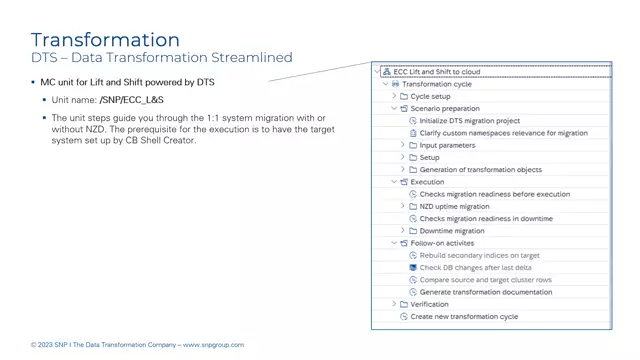 Data Transformation Streamlined | MC Unit for Lift and Shift Powered by DTS