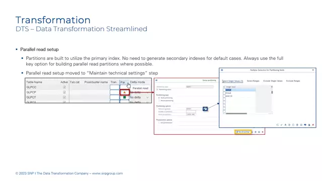 Data Transformation Streamlined | Parallel Read Setup