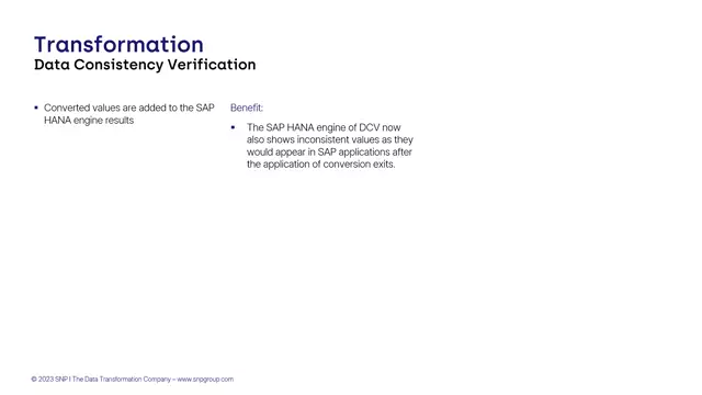 Data Consistency Verification | Converted Values Added to SAP HANA Engine Results