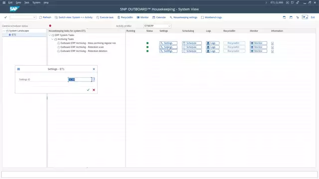 Outboard ERP Archiving | Retention Management – Scan and Deletion Task in Outboard Housekeeping