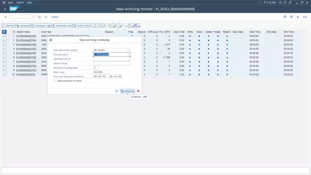 Outboard ERP Archiving | Mass Archiving Monitor – Auto Save and Batch User