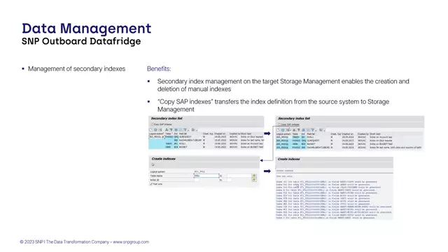 Outboard Datafridge | Management of the Secondary Indexes
