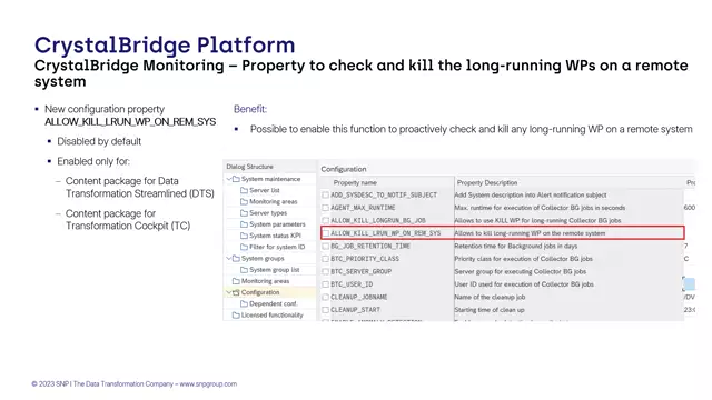 CrystalBridge Monitoring | Property to Check and Kill Long-running WPs on Remote System