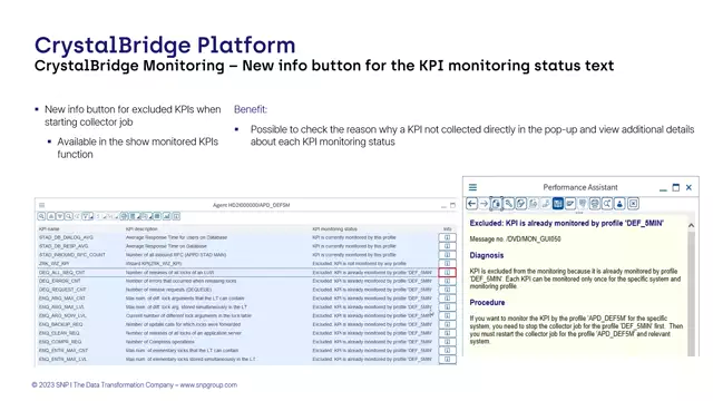 CrystalBridge Monitoring | New Info Button for KPI Monitoring Status Text