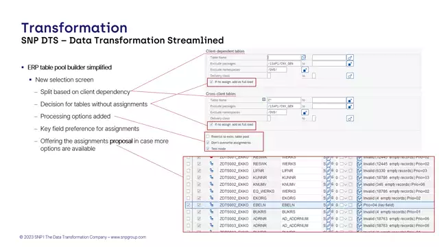 Data Transformation Streamlined | Simplified ERP Table Pool Builder