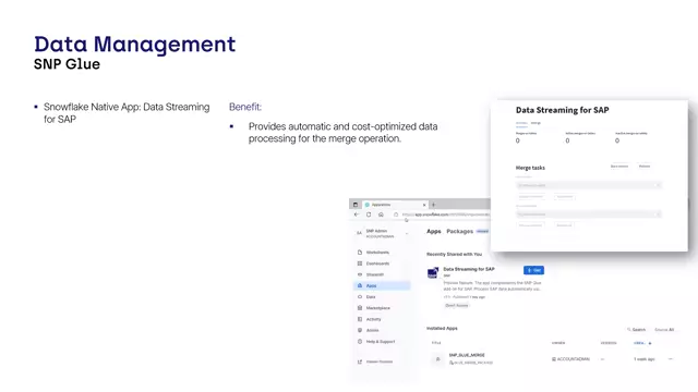 Glue | Snowflake Native App: Data Streaming for SAP