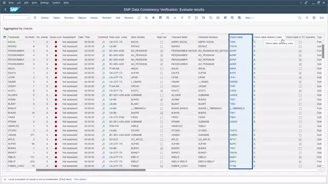 Data Consistency Verification | Additional Information in DCV Results