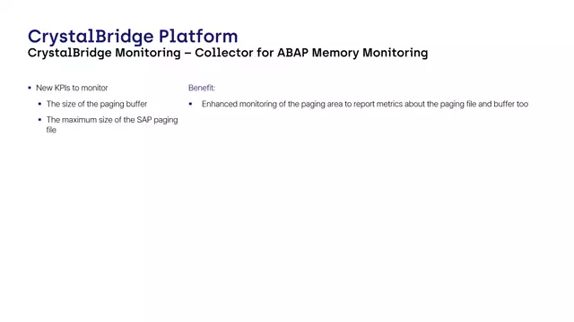 CrystalBridge Monitoring | Collector for ABAP Memory Monitoring