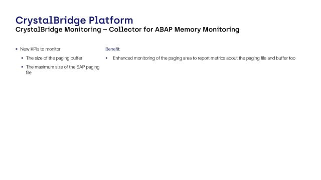 CrystalBridge Monitoring | Collector for ABAP Memory Monitoring