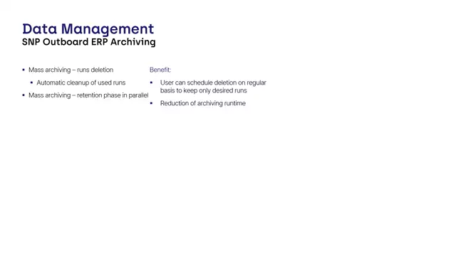 ERP Archiving | Mass Archiving - Runs Deletion - Retention Phase in Parallel