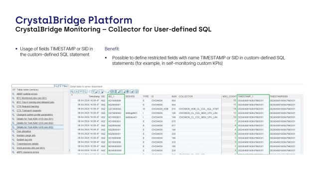 CrystalBridge Monitoring | Collector for User-defined SQL