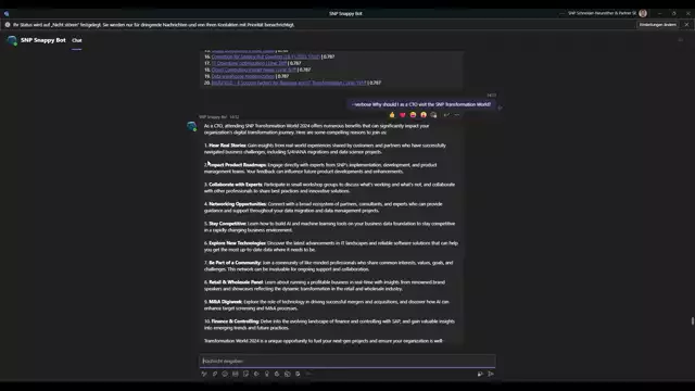 Snappy Bot | Verbose Output in Development Version