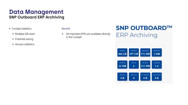 ERP Archiving | Cockpit Statistics