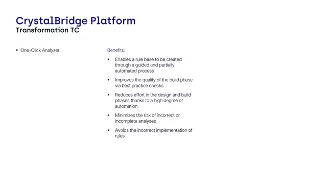 Transformation Cockpit | One-Click Analyzer