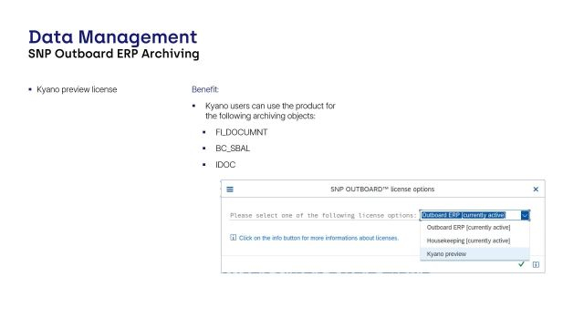 Outboard ERP Archiving | Kyano Preview License