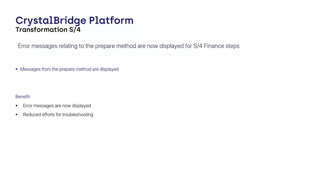 S/4HANA Cockpit | Displaying Messages of the Prepare Method in S/4 Finance Steps