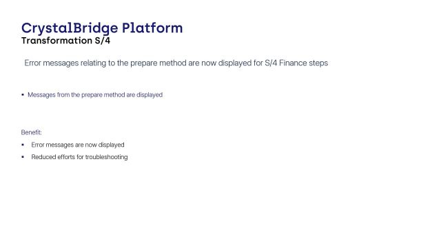 S/4HANA Cockpit | Displaying Messages of the Prepare Method in S/4 Finance Steps
