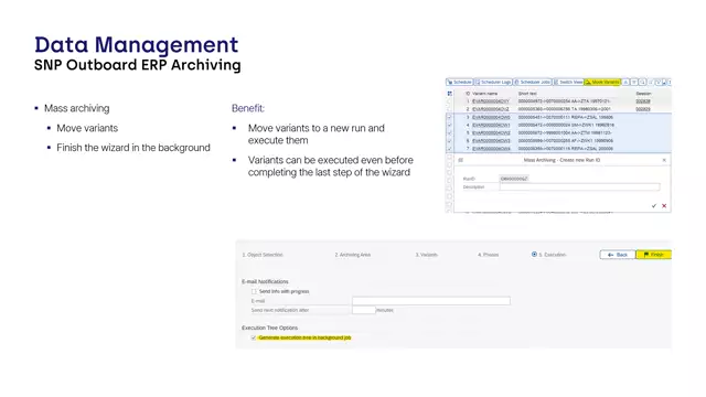Outboard ERP Archiving | Mass Archiving – Moving Variants - Finishing the Wizard in the Background