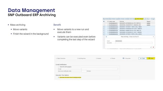 Outboard ERP Archiving | Mass Archiving – Moving Variants - Finishing the Wizard in the Background