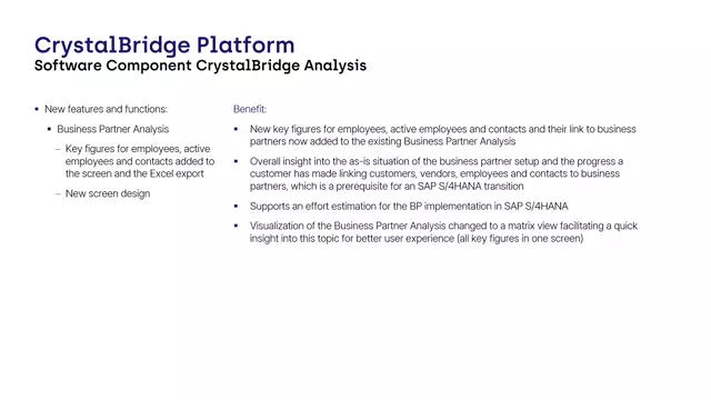 CrystalBridge Analysis | Business Partner Analysis