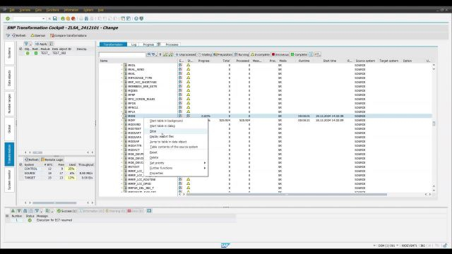 New Process Control in Transformation Cockpit